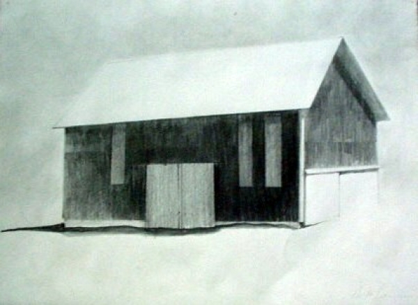 Thompson&#039;s Barn, pencil, 10&quot;x13&quot;