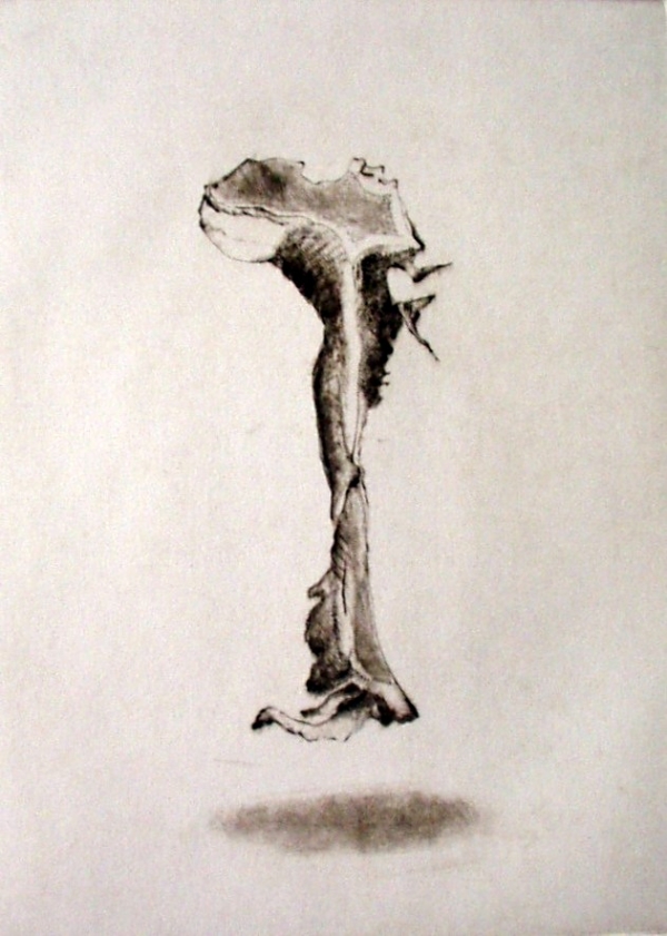 Dancing T-Bone, engraving/mezzotint,12&quot;x9&quot;